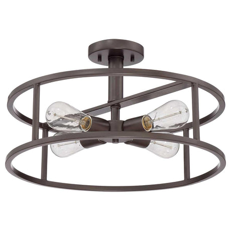 Elstead Lighting - QZ-NEW-HARBOR-SF - Quoizel Ceiling Semi-Flush from the New Harbor range. New Harbor 4 Light Semi-Flush Product Code = QZ-NEW-HARBOR-SF