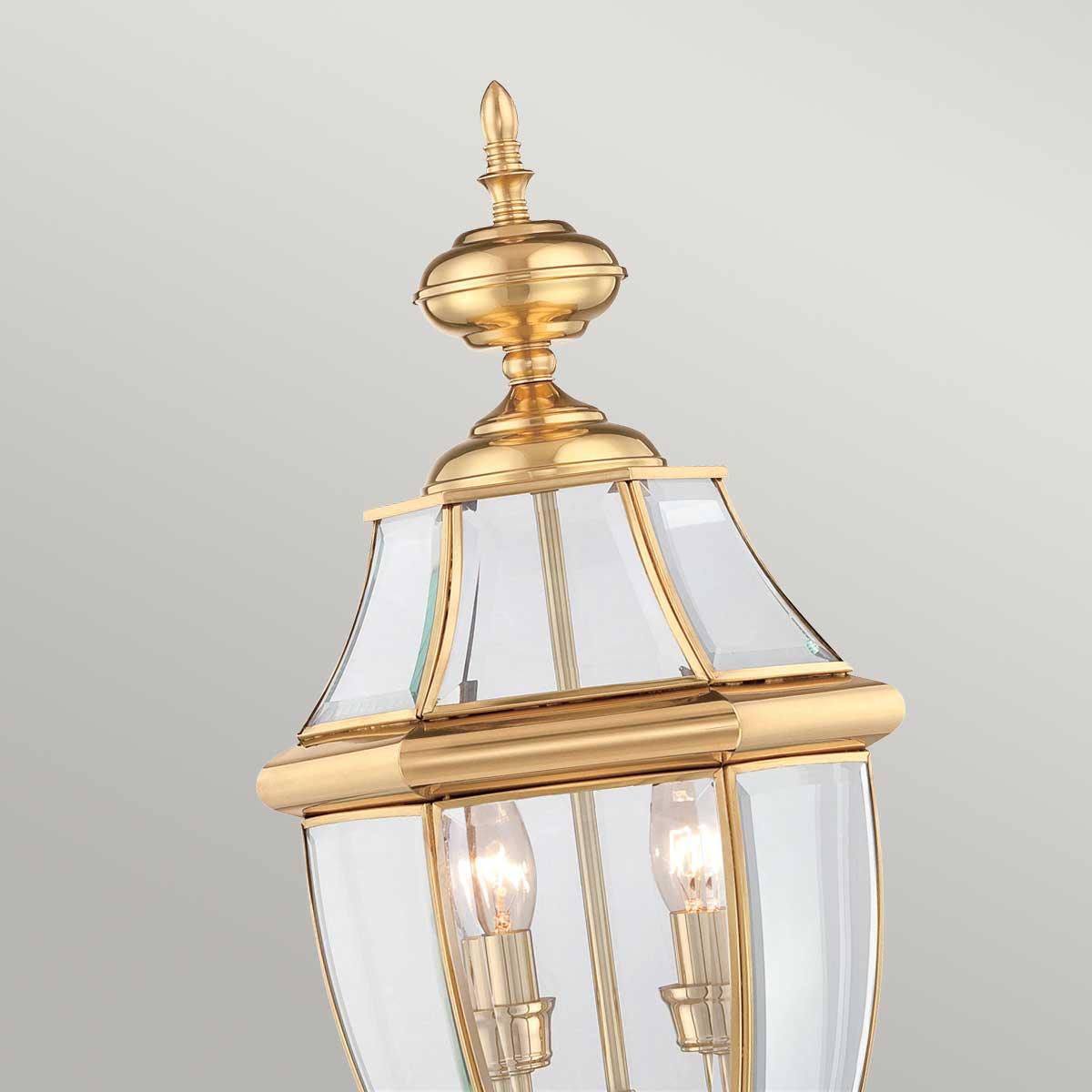 Elstead Lighting - QZ-NEWBURY3-L-PB - Quoizel Pedestal Lantern from the Newbury range. Newbury 2 Light Pedestal Product Code = QZ-NEWBURY3-L-PB