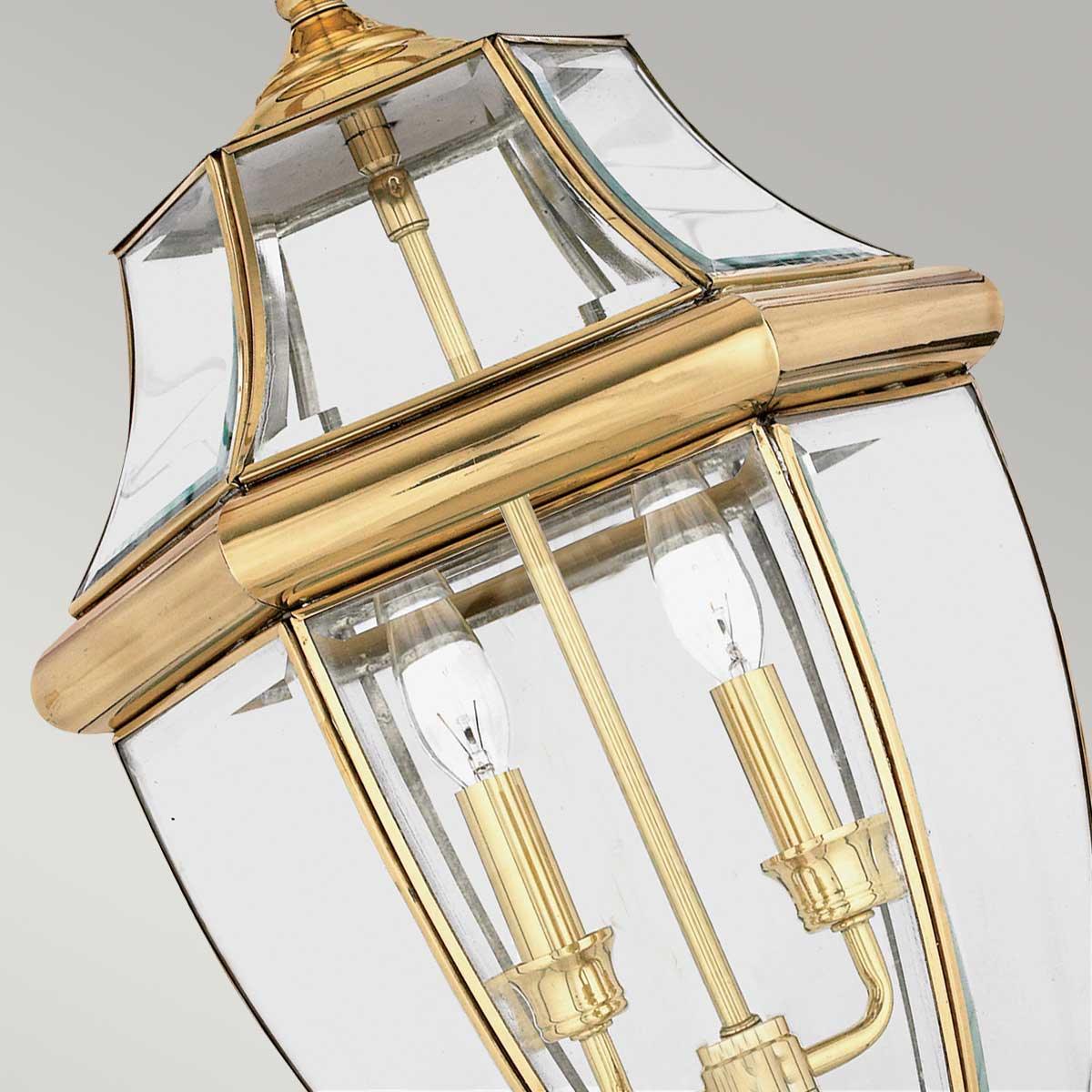 Elstead Lighting - QZ-NEWBURY8-L-PB - Quoizel Outdoor Hanging from the Newbury range. Newbury 2 Light Large Chain Lantern Product Code = QZ-NEWBURY8-L-PB