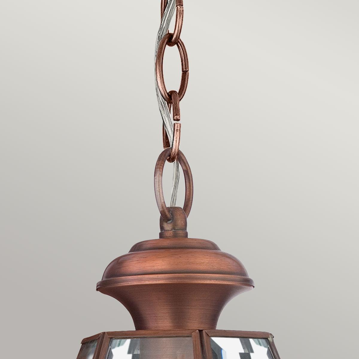 Elstead Lighting - QZ-NEWBURY8-M-AC - Quoizel Outdoor Hanging from the Newbury range. Newbury 1 Light Medium Chain Lantern Product Code = QZ-NEWBURY8-M-AC