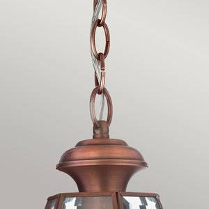 Elstead Lighting - QZ-NEWBURY8-M-AC - Quoizel Outdoor Hanging from the Newbury range. Newbury 1 Light Medium Chain Lantern Product Code = QZ-NEWBURY8-M-AC