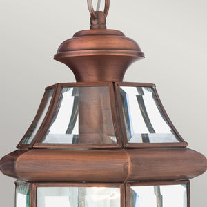 Elstead Lighting - QZ-NEWBURY8-M-AC - Quoizel Outdoor Hanging from the Newbury range. Newbury 1 Light Medium Chain Lantern Product Code = QZ-NEWBURY8-M-AC