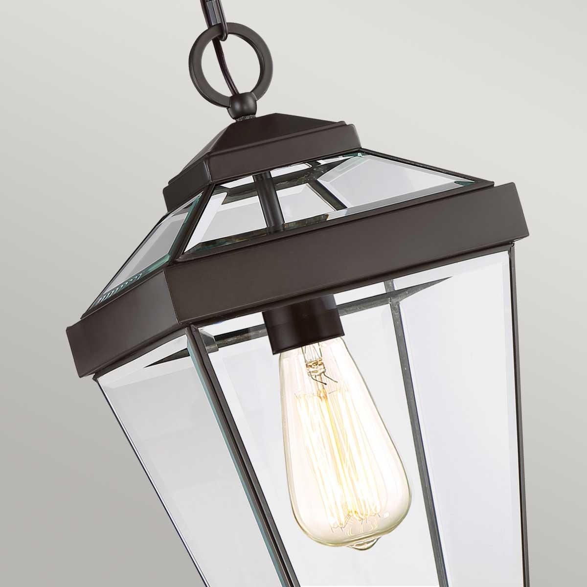 Elstead Lighting - QZ-RAVINE8-M - Quoizel Outdoor Hanging from the Ravine range. Ravine Medium Chain Lantern Product Code = QZ-RAVINE8-M