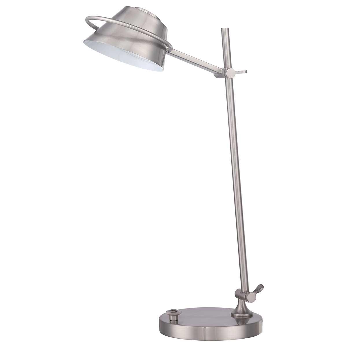 Elstead Lighting - QZ-SPENCER-TL-BN - Quoizel Table Lamp from the Spencer range. Spencer LED Table Lamp in Brushed Nickel Product Code = QZ-SPENCER-TL-BN