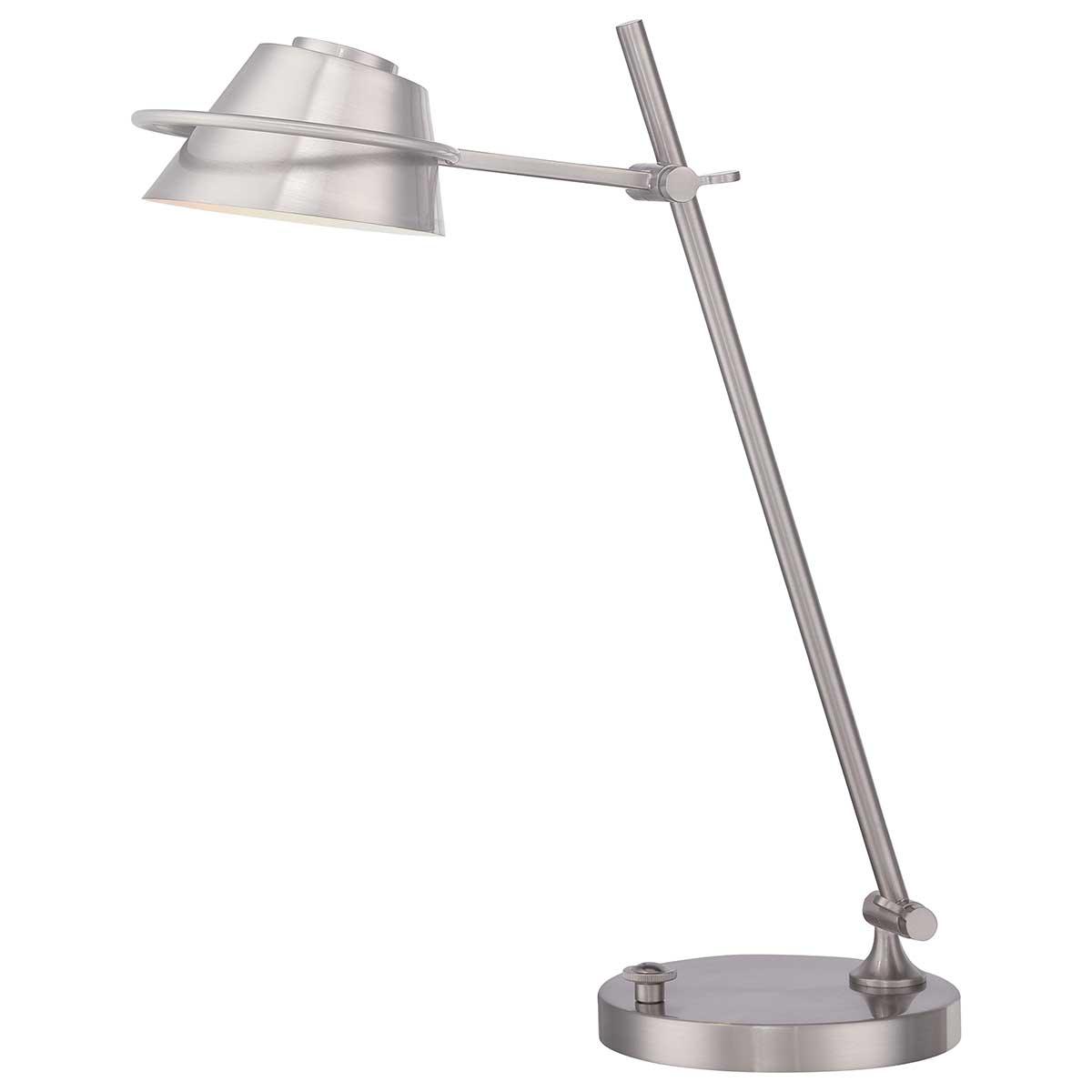 Elstead Lighting - QZ-SPENCER-TL-BN - Quoizel Table Lamp from the Spencer range. Spencer LED Table Lamp in Brushed Nickel Product Code = QZ-SPENCER-TL-BN