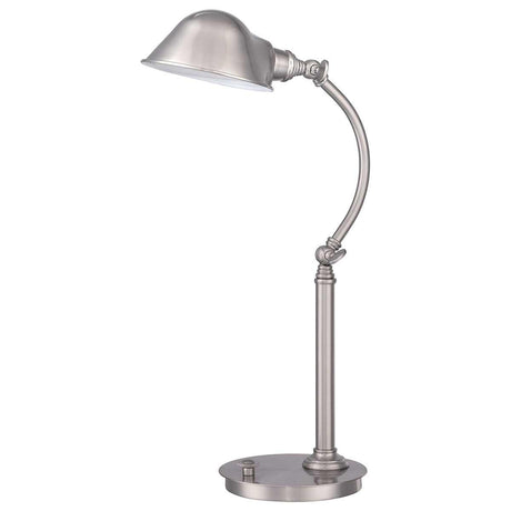 Elstead Lighting - QZ-THOMPSON-TLBN - Quoizel Table Lamp from the Thompson range. Thompson LED Table Lamp in Brushed Nickel Product Code = QZ-THOMPSON-TLBN