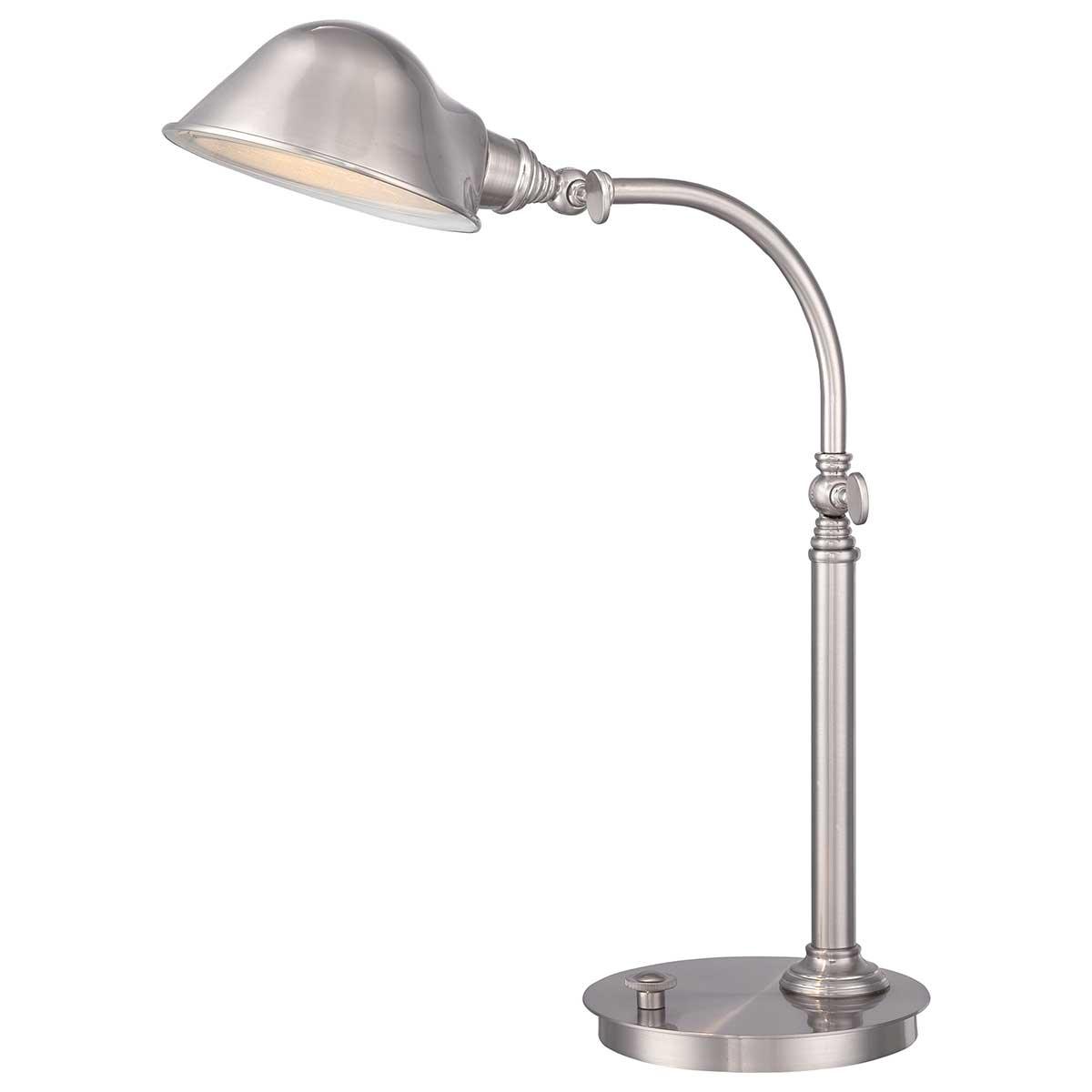 Elstead Lighting - QZ-THOMPSON-TLBN - Quoizel Table Lamp from the Thompson range. Thompson LED Table Lamp in Brushed Nickel Product Code = QZ-THOMPSON-TLBN