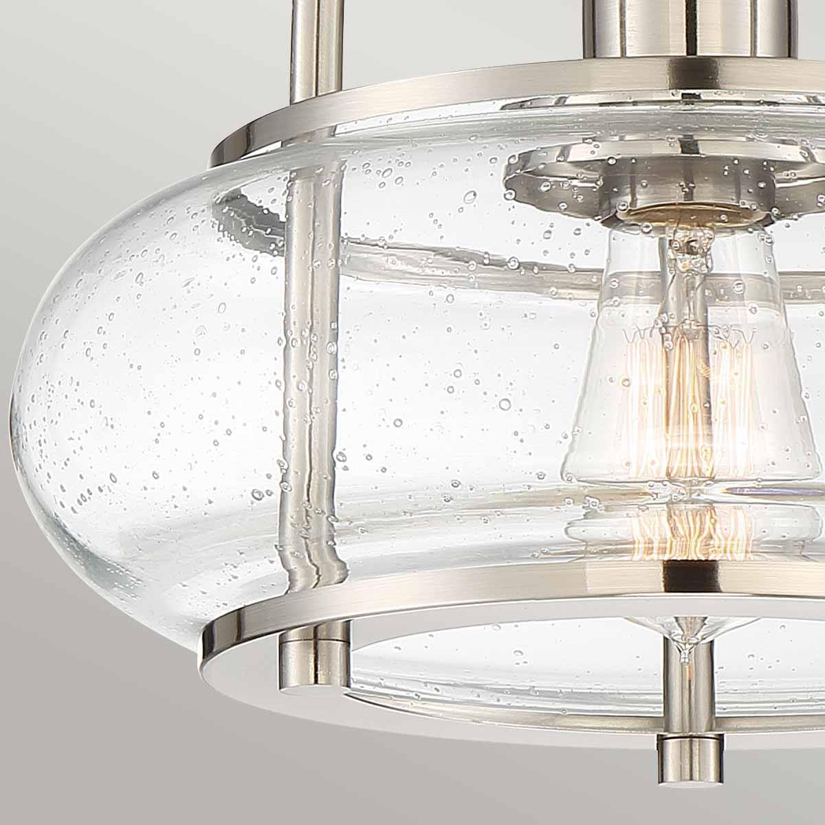 Elstead Lighting - QZ-TRILOGY-SFS-BN - Quoizel Ceiling Semi-Flush from the Trilogy range. Trilogy 1 Light Semi-Flush Product Code = QZ-TRILOGY-SFS-BN