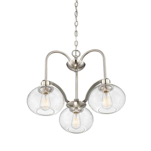 Elstead Lighting - QZ-TRILOGY3-BN - Quoizel Chandelier from the Trilogy range. Trilogy 3 Light Chandelier Product Code = QZ-TRILOGY3-BN