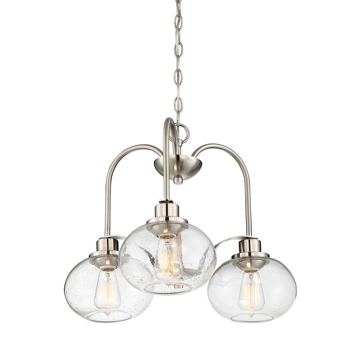 Elstead Lighting - QZ-TRILOGY3-BN - Quoizel Chandelier from the Trilogy range. Trilogy 3 Light Chandelier Product Code = QZ-TRILOGY3-BN