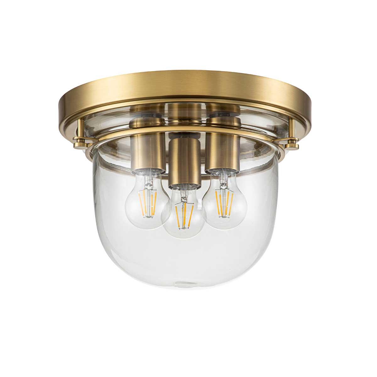 Elstead Lighting - QZ-WHISTLING-F-BB - Quoizel Ceiling Flush from the Whistling range. Whistling 3 Light Flush Product Code = QZ-WHISTLING-F-BB