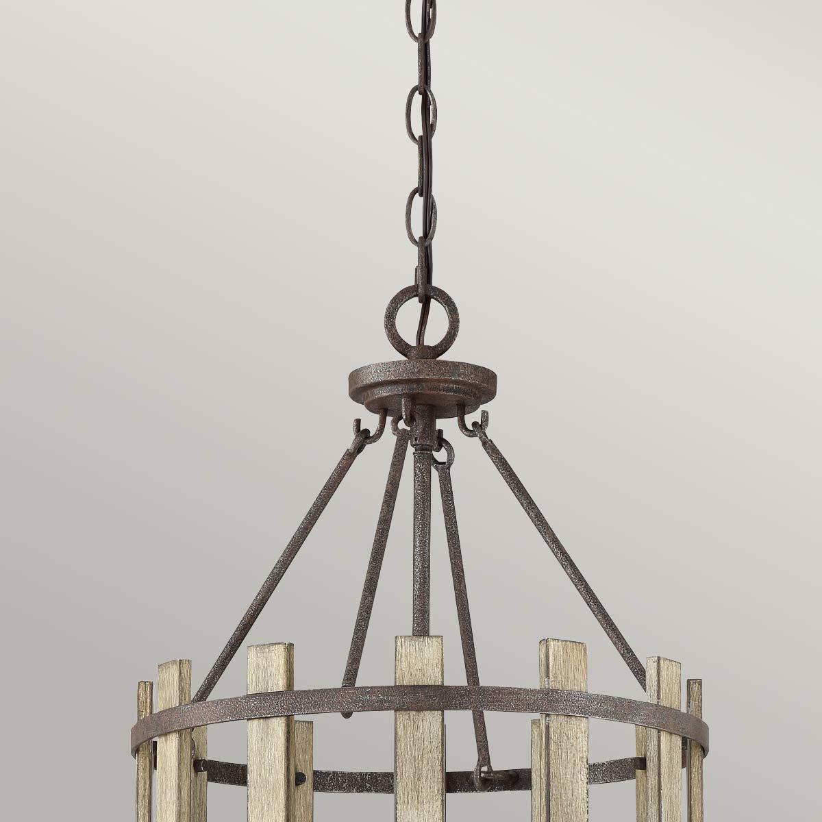 Elstead Lighting - QZ-WOOD-HOLLOW-4P - Quoizel Pendant from the Wood Hollow range. Wood Hollow 4 Light Chandelier Product Code = QZ-WOOD-HOLLOW-4P