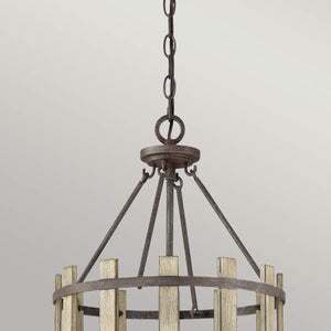 Elstead Lighting - QZ-WOOD-HOLLOW-4P - Quoizel Pendant from the Wood Hollow range. Wood Hollow 4 Light Chandelier Product Code = QZ-WOOD-HOLLOW-4P