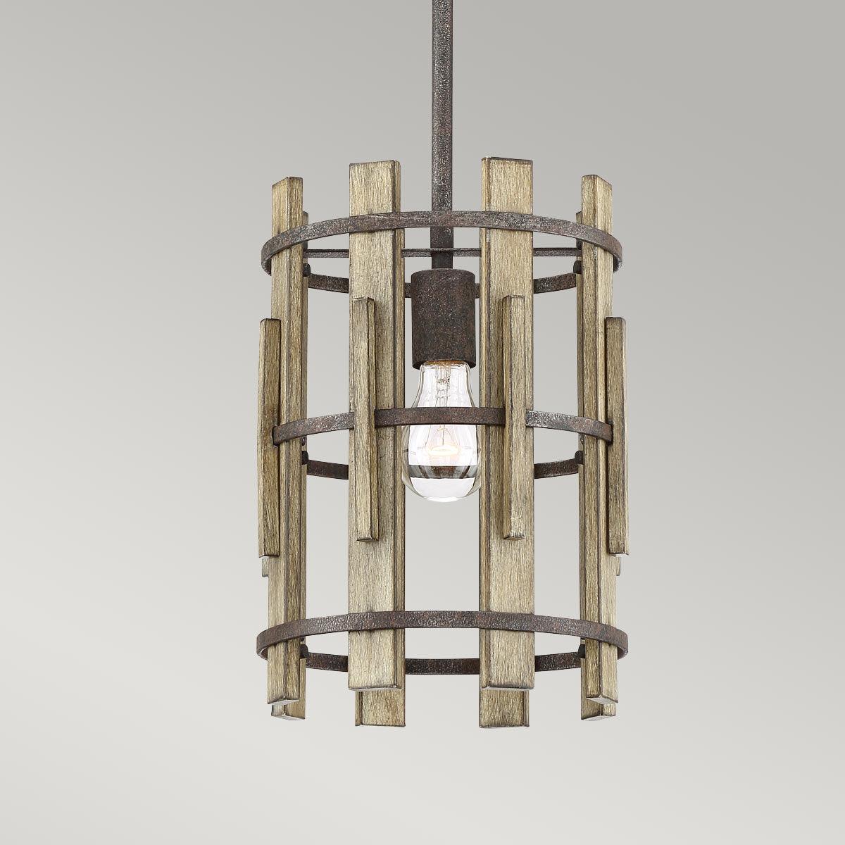 Elstead Lighting - QZ-WOOD-HOLLOW-MP - Pendant