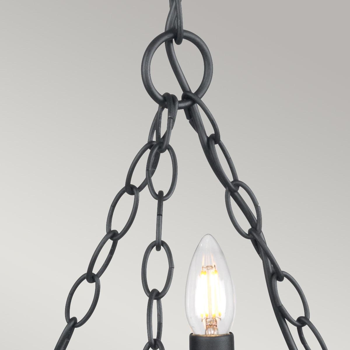 Elstead Lighting - SAX3-BLK - Elstead Lighting Chandelier from the Saxon range. Saxon 3 Light Chandelier Product Code = SAX3-BLK