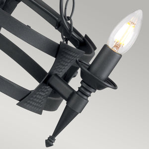 Elstead Lighting - SAX3-BLK - Elstead Lighting Chandelier from the Saxon range. Saxon 3 Light Chandelier Product Code = SAX3-BLK