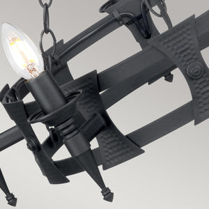 Elstead Lighting - SAX5-BLK - Elstead Lighting Chandelier from the Saxon range. Saxon 5 Light Chandelier Product Code = SAX5-BLK