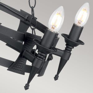 Elstead Lighting - SAX5-BLK - Elstead Lighting Chandelier from the Saxon range. Saxon 5 Light Chandelier Product Code = SAX5-BLK