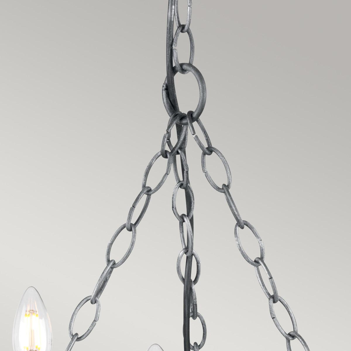 Elstead Lighting - SAX5-BLK-SIL - Elstead Lighting Chandelier from the Saxon range. Saxon 5 Light Chandelier Product Code = SAX5-BLK-SIL