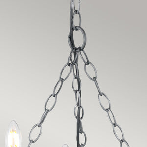 Elstead Lighting - SAX5-BLK-SIL - Elstead Lighting Chandelier from the Saxon range. Saxon 5 Light Chandelier Product Code = SAX5-BLK-SIL