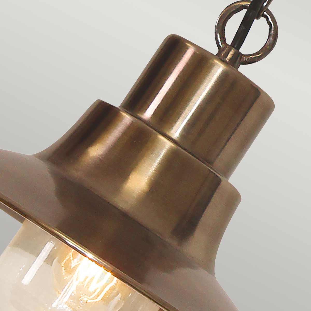 Elstead Lighting - SHELDON-CH-BR - Elstead Lighting Outdoor Hanging from the Sheldon range. Sheldon 1 Light Chain Lantern Product Code = SHELDON-CH-BR