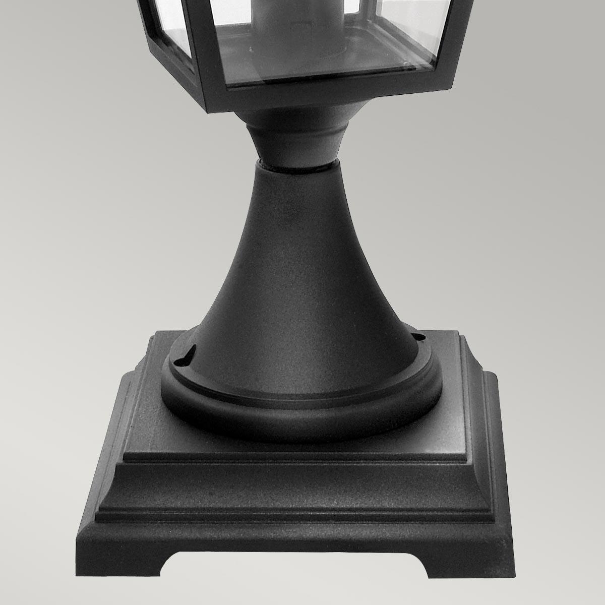 Elstead Lighting - T3-BLACK - Norlys Pedestal Lantern from the Turin range. Turin 1 Light Pedestal - Black Product Code = T3-BLACK