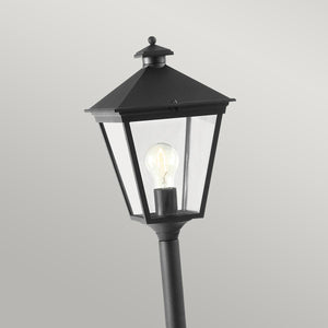 Elstead Lighting - T4-BLACK - Norlys Pillar Lantern from the Turin range. Turin 1 Light Pillar - Black Product Code = T4-BLACK