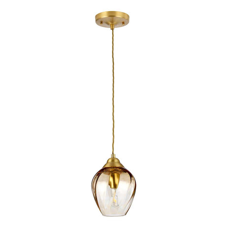 Elstead Lighting - TIBER-P-AMBER - Elstead Lighting Pendant from the Tiber range. Tiber 1 Light Pendant Product Code = TIBER-P-AMBER