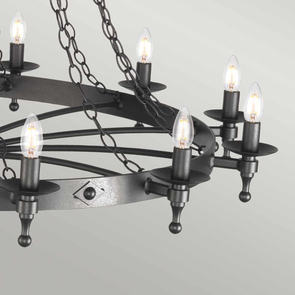 Elstead Lighting - WR18-GRAPHITE - Elstead Lighting Chandelier from the Warwick range. Warwick 18 Light Chandelier Product Code = WR18-GRAPHITE