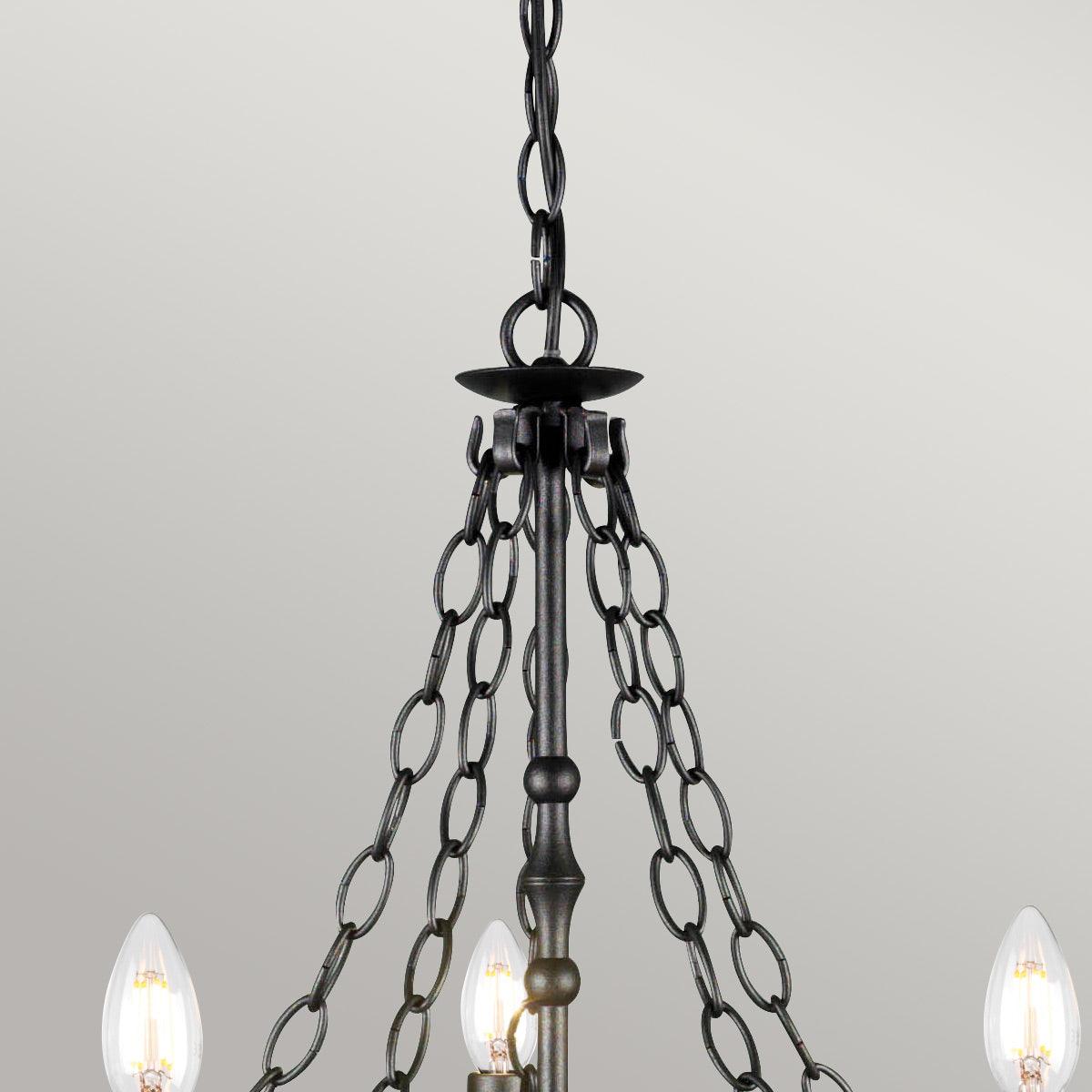 Elstead Lighting - WR5-GRAPHITE - Elstead Lighting Chandelier from the Warwick range. Warwick 5 Light Chandelier Product Code = WR5-GRAPHITE