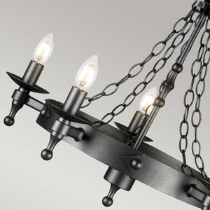 Elstead Lighting - WR5-GRAPHITE - Elstead Lighting Chandelier from the Warwick range. Warwick 5 Light Chandelier Product Code = WR5-GRAPHITE