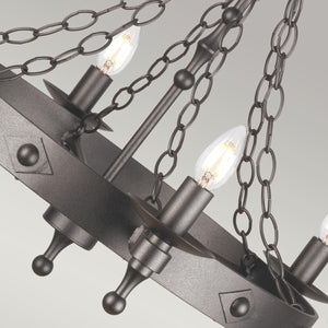 Elstead Lighting - WR6-GRAPHITE - Elstead Lighting Chandelier from the Warwick range. Warwick 6 Light Chandelier Product Code = WR6-GRAPHITE