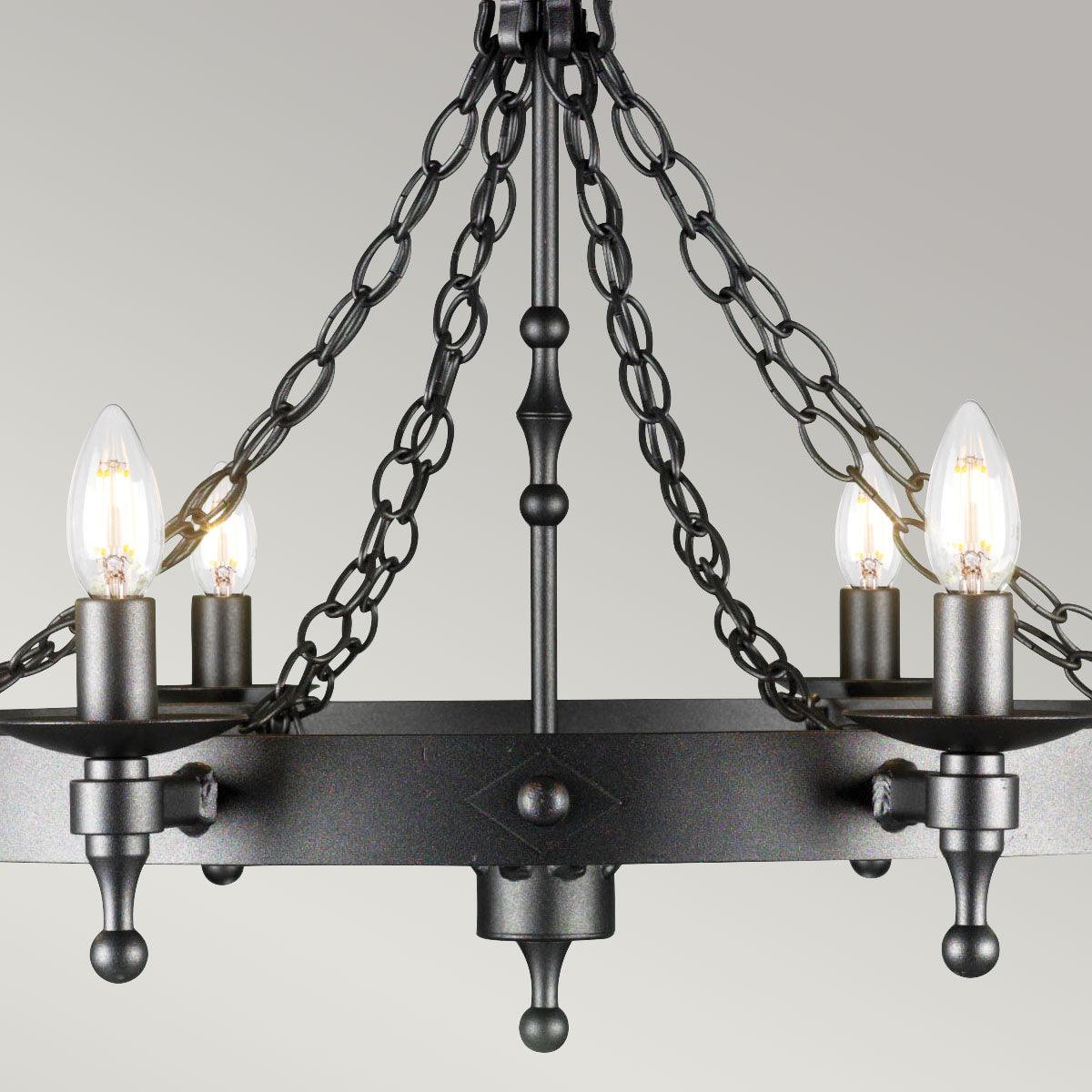 Elstead Lighting - WR8-GRAPHITE - Elstead Lighting Chandelier from the Warwick range. Warwick 8 Light Chandelier Product Code = WR8-GRAPHITE