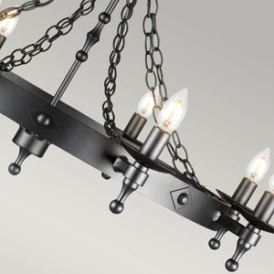 Elstead Lighting - WR8-GRAPHITE - Elstead Lighting Chandelier from the Warwick range. Warwick 8 Light Chandelier Product Code = WR8-GRAPHITE