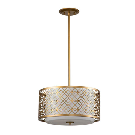 Elstead Lighting - ZIGGY-2P-M-LG - Elstead Lighting Pendant from the Ziggy range. Ziggy 2lt Medium Pendant - Lacquered Gold Product Code = ZIGGY-2P-M-LG