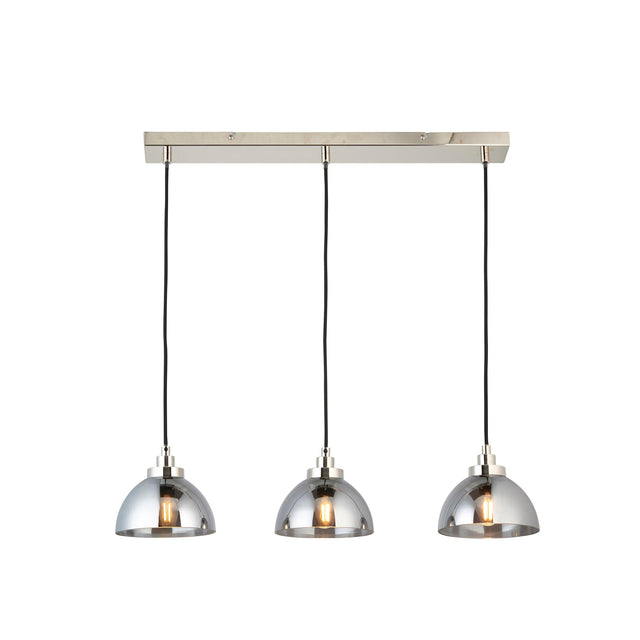 Endon Lighting - 100047 - Endon Lighting 100047 Caspa Indoor Pendant Light Bright nickel plate & mirrored glass Dimmable