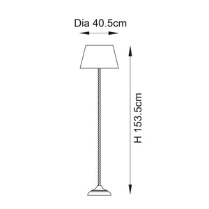 Endon Lighting - 100375 - Endon Lighting 100375 Suki & Chatsworth Indoor Floor Lamps Bright nickel plate & ivory silk Non-dimmable