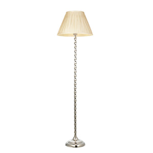 Endon Lighting - 100375 - Endon Lighting 100375 Suki & Chatsworth Indoor Floor Lamps Bright nickel plate & ivory silk Non-dimmable