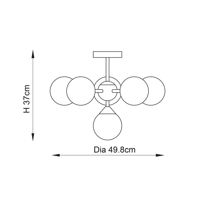 Endon Lighting - 101148 - Semi Flush Light