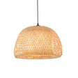 Endon Lighting - 101574 - Endon Lighting 101574 Bali Indoor Pendant Light Natural bamboo, white PC & matt black Dimmable