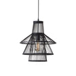 Endon Lighting - 101675 - Endon Lighting 101675 Minato Indoor Pendant Light Dark bamboo & matt black Dimmable