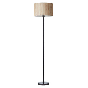 Endon Lighting - 101694 - Endon Lighting 101694 Longshore Indoor Floor Lamps Natural seagrass & matt black Non-dimmable