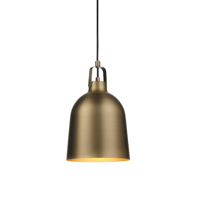 Endon Lighting - 102545 - Endon Lighting 102545 Lazenby Indoor Pendant Light Antique brass plate Dimmable