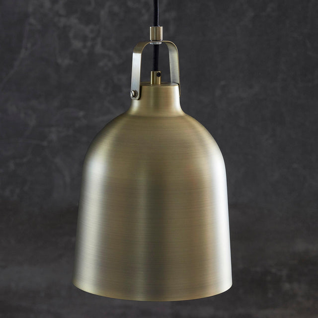 Endon Lighting - 102545 - Endon Lighting 102545 Lazenby Indoor Pendant Light Antique brass plate Dimmable