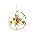 Endon Lighting - 102608 - Endon Lighting 102608 Muni Indoor Pendant Light Gold effect plate with clear & gold glass Non-dimmable