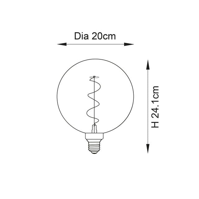 Endon Lighting - 102620 - Endon Lighting 102620 Spiral Un-Zoned Accessories Amber glass Non-dimmable