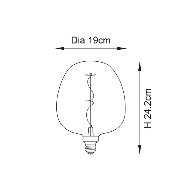 Endon Lighting - 102622 - Endon Lighting 102622 Swirl Un-Zoned Accessories Amber glass Non-dimmable