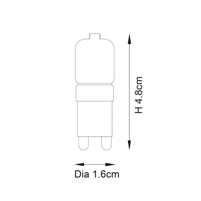 Endon Lighting - 104035 - Endon Lighting 104035 G9 LED Frosted Un-Zoned Accessories Frosted PC Non-dimmable