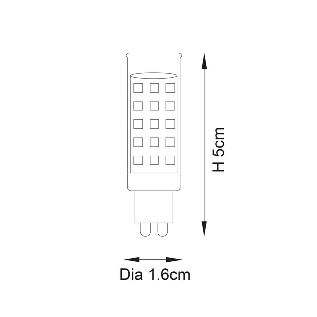 Endon Lighting - 104037 - Endon Lighting 104037 G9 LED SMD Un-Zoned Accessories Clear & white PC Non-dimmable