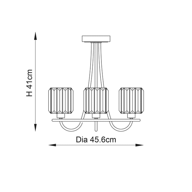 Endon Lighting - 104107 - Semi Flush Light